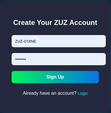Sign Up Page